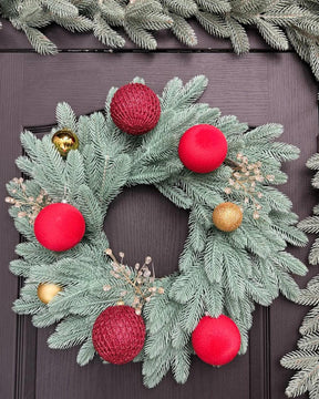 Kit  Árvore de Natal + Guirlanda com Enfeites + Festão