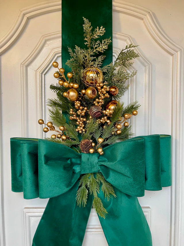 Escapulário De Natal Veludo 2,10x 47cm Verde