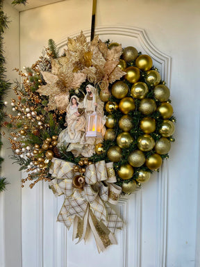 Guirlanda De Natal Sagrada Família C/ Led 65cm